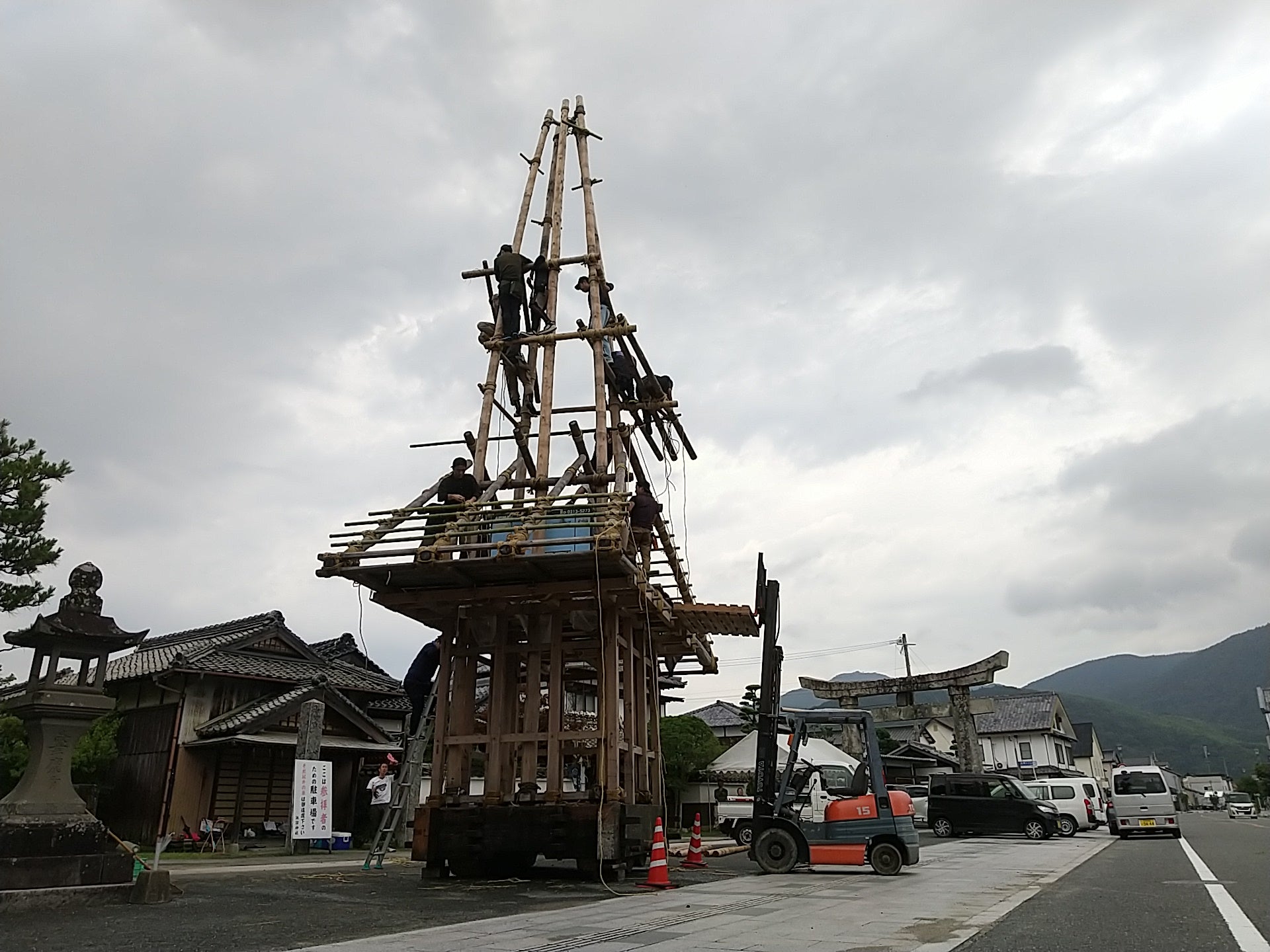 浜崎祇園祭 山づくり