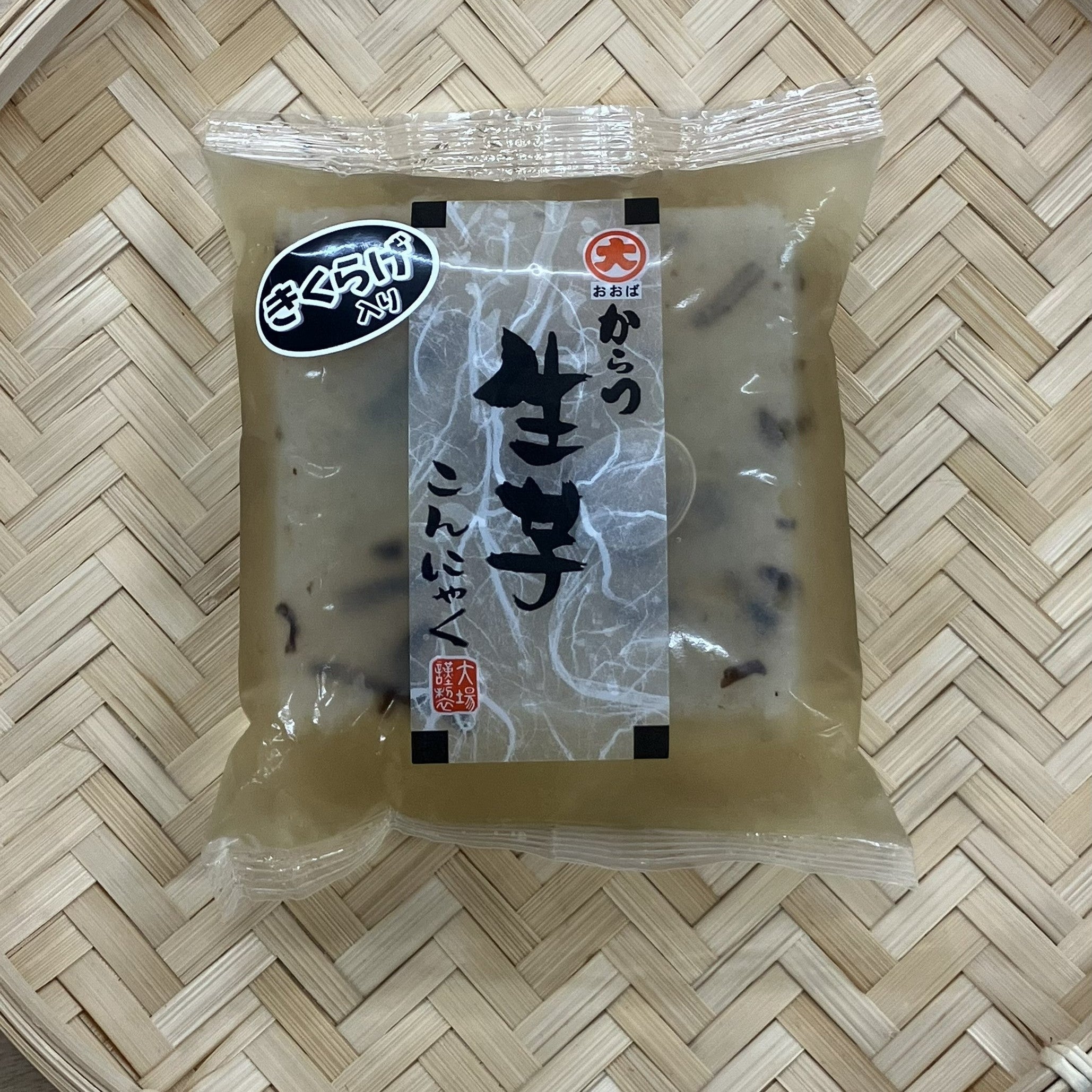 大場食品さん新商品「きくらげ入り生こんにゃく」